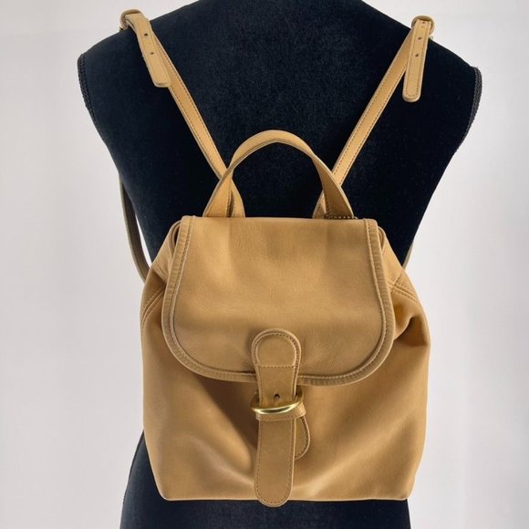 Coach Vintage Bantam Light Tan Leather Convertible Backpack Crossbody - Picture 11 of 12